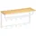 HOOBRO Wandgarderobe mit Ablage 80 x 30 x 42 cm Weiß/Natürliche Holzfarbe