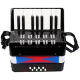 Btuty Kinder Akkordeon 17 Tasten 8 Bass Keyboard Instruments Mini Accordion Educational Musical Instrument für Anfänger Geburtstagsgeschenk