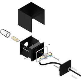 ledscom.de Wandleuchte CUBEL für außen, IP65, Up-/Downlight, schwarz matt, quadratisch, 1x G9 max. 10W