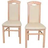 HOFMANN LIVING AND MORE 4-Fußstuhl (Set, 2 St) beige