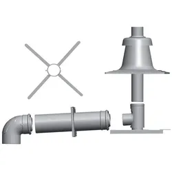 Wolf Paket Abgasleitung DN60/100 Schachteinbau, Abdeckung Kunststoff