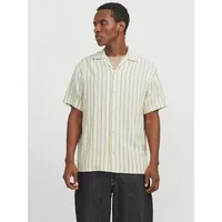 JACK & JONES Coba Stripe Resort Kurzarmhemd - Cedar