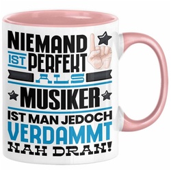 Trendation Tasse Musiker Geschenk Tasse Lustige Geschenkidee für Musiker Geburtstag Kaf rosa