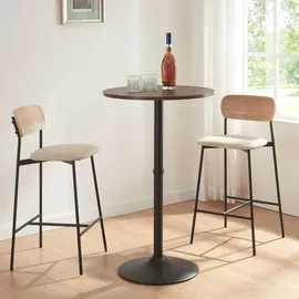 [en.casa] Bartisch Vantaa 100 x 60 cm Walnuss