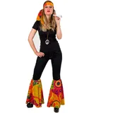 Karneval Zubehör Set Hippie zum 70er Jahre Kostüm zu Fasching, das Dessin kann vom Bild abweichen