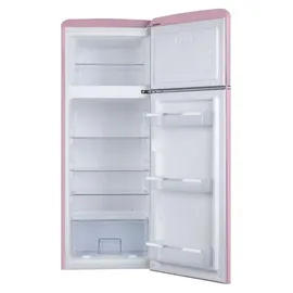 Amica KGC 15636 P Retro-Kühl-Gefrierkombination (206 l, 1440 mm hoch, Rosa)