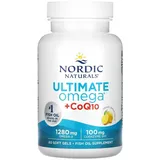 Nordic Naturals, Ultimate Omega-3 + CoQ10, 60 glutenfreie Softgels, 1280mg Omega-3 je Dosis, Sojafrei, GMO frei, Zitronengeschmack