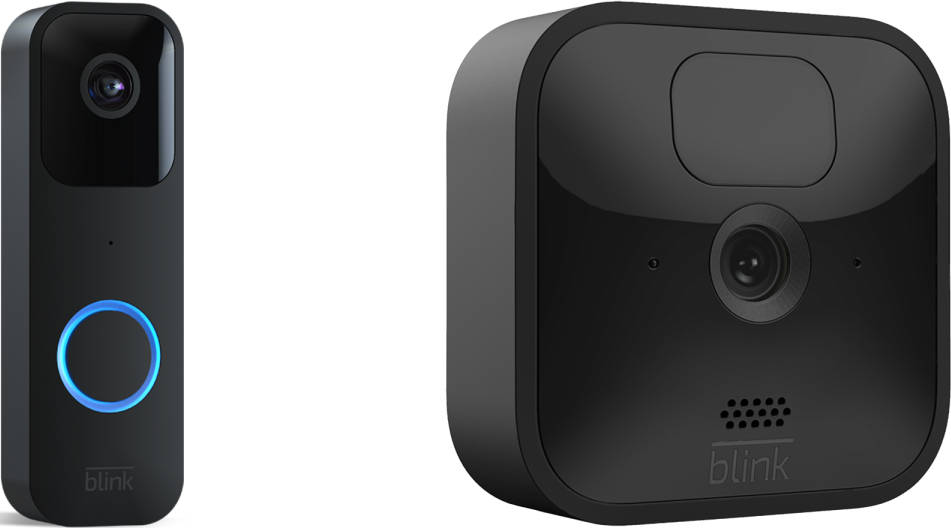 Amazon Blink Outdoor 1-Kamera-System + Blink Video Doorbell - Bundle bestehend aus Blink Outdoor Kamera EInzelpack und Blink Video Doorbell