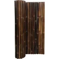 Sichtschutz aus Bambus - Rollzaun XL NIGRA (BxH) 180 cm x 200 cm - Dunkelbraun