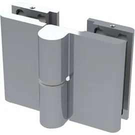 N/H Duschtürband 8411N HS 180° Glas-Glas, links, Zamak verchromt poliert