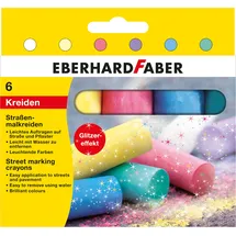 Eberhard Faber Straßenmalkreide Glitzer 6 St. Mehrfarbig
