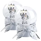 Infactory Schneekugel 2er-Set Silber