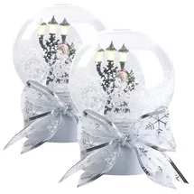 Infactory Schneekugel 2er-Set Silber