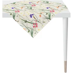Tischdecke APELT "6720", beige (natur), B:100cm L:100cm, Baumwolle, Polyester, Tischdecken