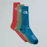 The North Face Unisex Multi Sport Cush Crew 3P Socken, Dusk Blue/Slate Moss/Ma, S