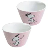 UNITED LABELS The Peanuts Schüssel Snoopy Müslischale Schale mit Punkten 500ml in rosa | Gr.: onesize