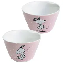UNITED LABELS The Peanuts Schüssel Snoopy Müslischale Schale mit Punkten 500ml in rosa | Gr.: onesize