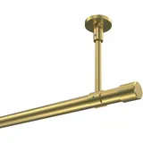 Interdeco GARDINENSTANGE Sonette Santo 100 cm, 1-läufig, 20 mm Ø Messing-Optik
