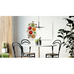 ALLboards Metallische Magnettafel GEWÜRZE KRÄUTER 90x60cm Memoboard für jede Art von Magneten + 4 Marker, 10 Magnete und Schwamm im Lieferumfang