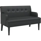 vidaXL Sitzbank Schwarz 112 x 65,5 x 75 cm