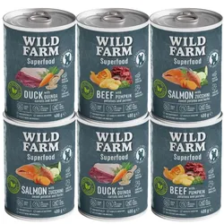 Wild Farm Superfood MIX 6x400g getreidefreies Hundefutter