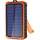 4smarts Prepper Solar Powerbank Schwarz, Orange LED Taschenlampe, Outdoor