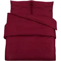 vidaXL Bettwäsche-Set Bordeauxrot 200 x 220 cm + 80 x 80 cm