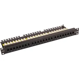 EFB ECOLAN® Patchpanel UTP 24xRJ45 Cat.6,,19? 1HE, RAL9005 schwarz