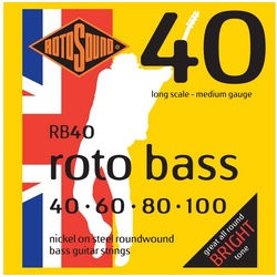 Rotosound Saiten, Bass Saiten RB40, 4er 40-100 Roto Bass, Nickel on Steel