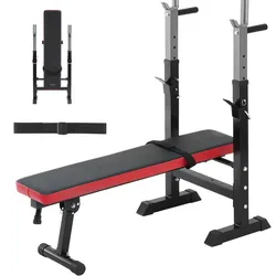 VEVOR Hantelbank Sit-Up-Bank Trainingsbank Krafttraining 181kg Heimstudio