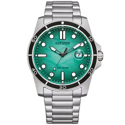 Citizen AW1816-89L Herrenuhr Eco-Drive Solar Stahl/Türkis