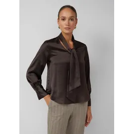 s.Oliver Satin-Bluse mit eleganter Kragen-Schluppe Braun 38