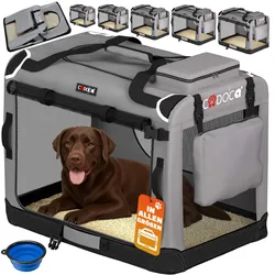 Hundebox faltbar XXL 90x60x66cm Grau