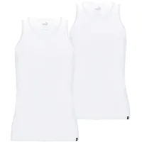 Puma Herren Unterhemd, 2er Pack - Basic, Vorteilspack, Rundhals, Single Jersey, einfarbig Weiß M