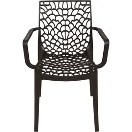 Garden Pleasure CALVERA Stapelstuhl 58 x 58 x 0 cm schwarz 2 St.