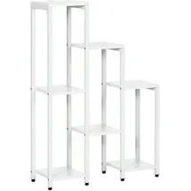 Outsunny Pflanzenständer mit 7 Ablagen 65 x 23 x 94,5 cm Weiß