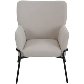 Svita FREIA Loungesessel modern mit Armlehne Cocktailsessel Polsterstuhl Beige