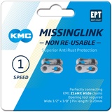 KMC Unisex's Missing Links Z1EHX Wide Silver, TU EU