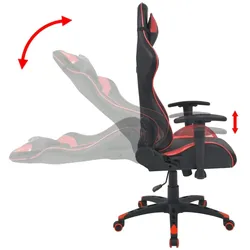 vidaXL Bürostuhl Gaming-Stuhl Neigbar Kunstleder Rot