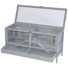 nanook shop Nanook Kleintierkäfig Hamsterkäfig Grau 92 x 34 x 48 cm