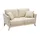 miliboo Sofa skandinavisch 2 Plätze Beige helle Holzbeine Oslo