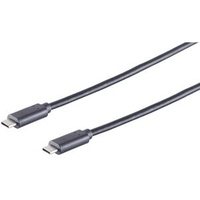 S-Conn 77140-1.0 USB Kabel 1 m USB 3.2 Gen 1 (3.1 Gen 1) USB C USB B Schwarz