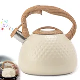 Moderne Wasserkessel Induktion, 3L Edelstahl Pfeifkessel, Flötenkessel mit Ho...