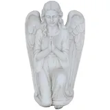 deluke Engel LENA Keramik Weiß antik 90x45x60cm Engel-Optik Dekoration Indoor Outdoor