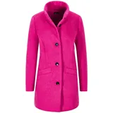 GOLDNER Langmantel GOLDNER "Kurzgröße Stepp-Winterjacke mit Kapuze", Damen, Gr. 22, pink, Obermaterial: 50% Polyester PES. 50% Wolle mw., figurumspielend, Mäntel, Mit hochwertigem Twillfutter