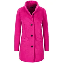 GOLDNER Langmantel GOLDNER "Kurzgröße Stepp-Winterjacke mit Kapuze", Damen, Gr. 22, pink, Obermaterial: 50% Polyester PES. 50% Wolle mw., figurumspielend, Mäntel, Mit hochwertigem Twillfutter