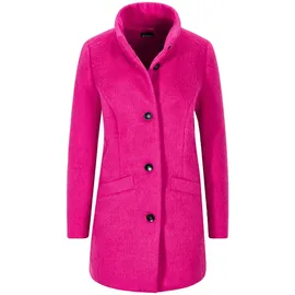 GOLDNER Langmantel GOLDNER "Kurzgröße Stepp-Winterjacke mit Kapuze", Damen, Gr. 22, pink, Obermaterial: 50% Polyester PES. 50% Wolle mw., figurumspielend, Mäntel, Mit hochwertigem Twillfutter