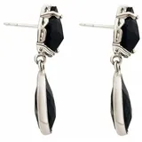 Gemshine Ohrhänger Black Drop in silver coloured | Gr.: onesize