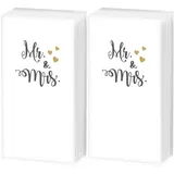 20 Taschentücher (2x10) Mr. & Mrs. | Freudentränen | Hochzeit | Geschenk