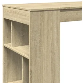 vidaXL Bartisch mit Regal 102 x 50 x 103,5 cm Braun